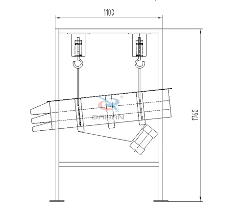 吊掛式直線篩外形圖